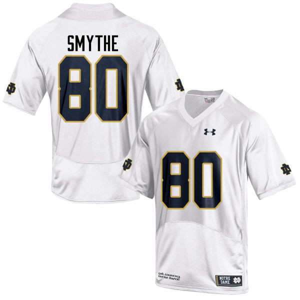 Men #80 Durham Smythe Notre Dame Fighting Irish College Football Jerseys-White